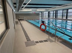 Das Bild zeigt das fertige Lernschwimmbecken in Löhne.