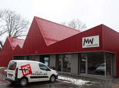 Außenansicht des markanten Ersatzneubaus