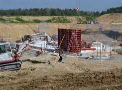 ©Stadtverwaltung Bad Wurzach, Martin Tapper Das Bild zeigt die Baustelle des Hallenbads