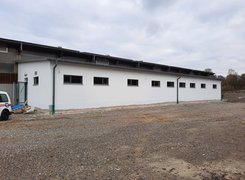 Außenfassade Südtrakt Eisstadion Buchloe