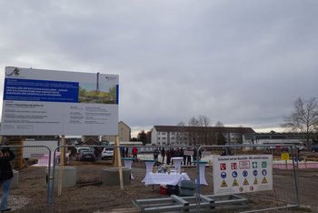 Das Bild zeigt die Baustelle