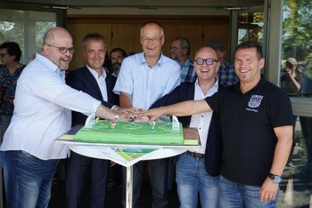 © Stadtverwaltung Sulz am Neckar Das Bild zeigt Projektvertreter beim Spatenstich